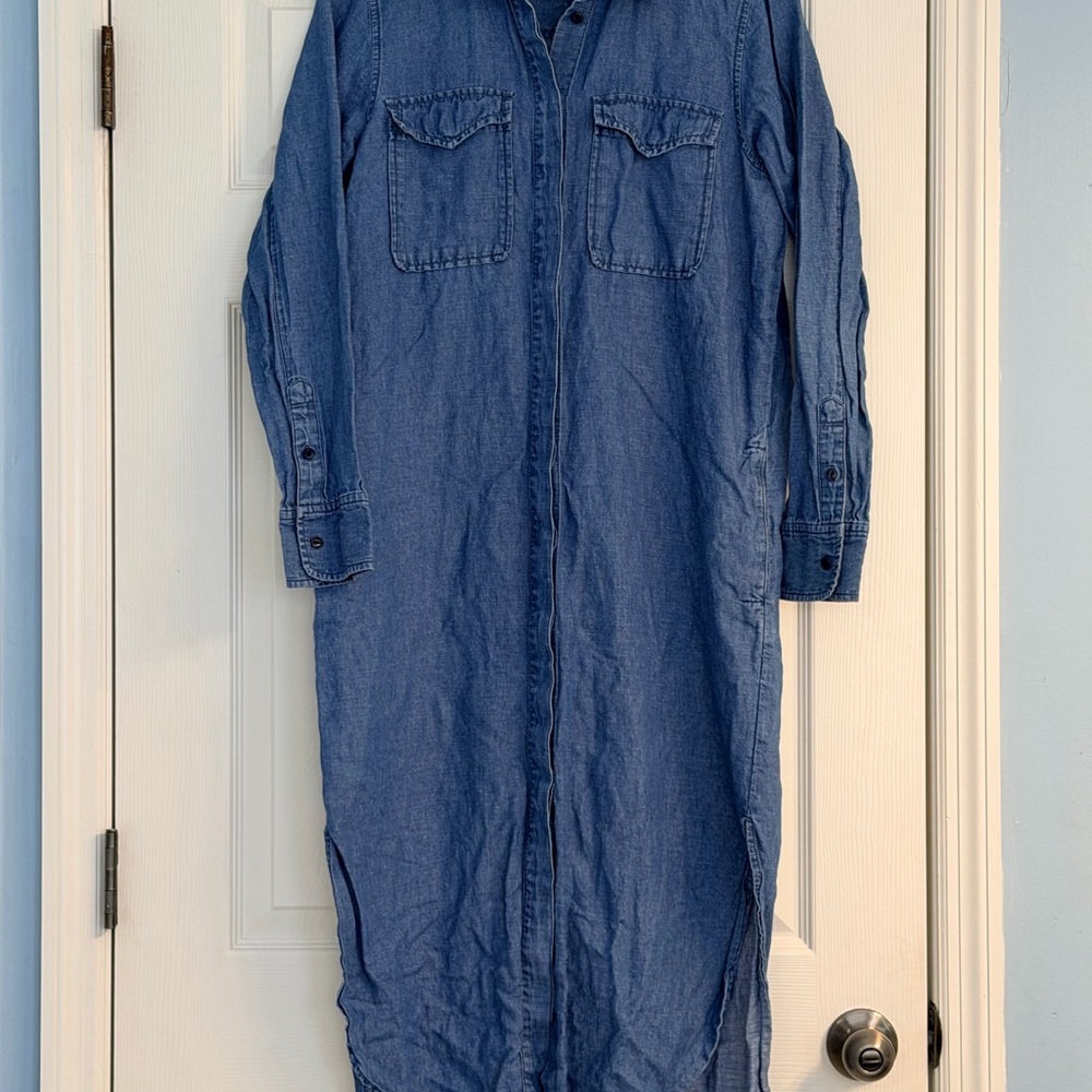 Madewell Classic Blue Denim Shirt Dress